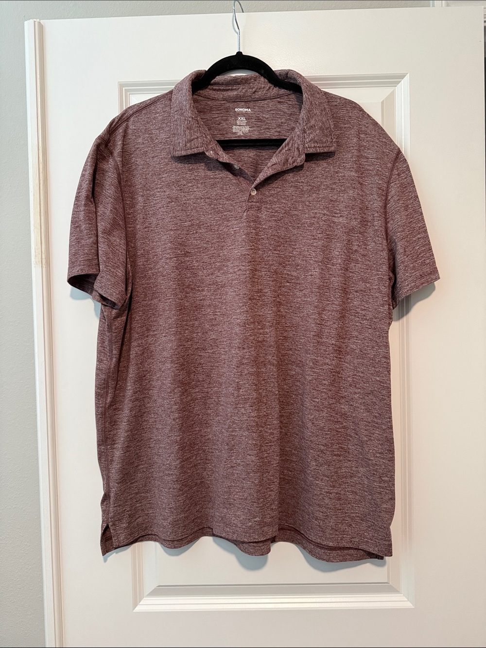 Sonoma Heathered Wine Polo - Short Sleeve